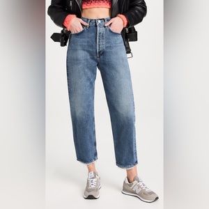 AGOLDE 90s Crop Mid Rise Straight Jeans - Oblique